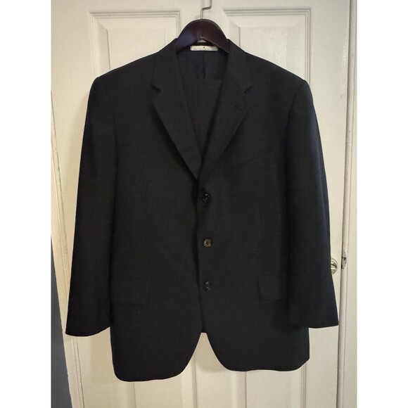 Joseph  Abboud Wool Suit Mens 42Sx36w Dark Gray - Picture 1 of 6